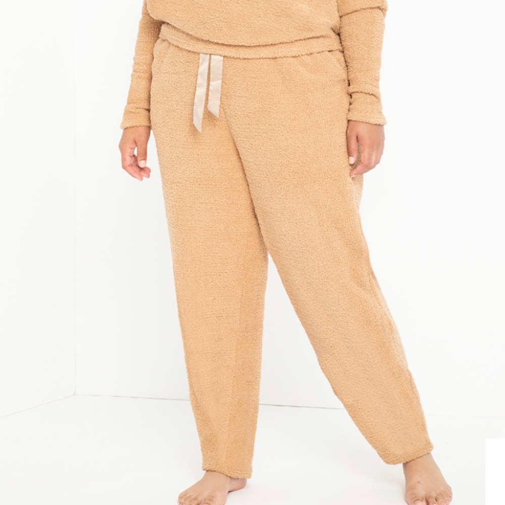 Eloquii Plus Size Satin Tie Detail Jogger Pant